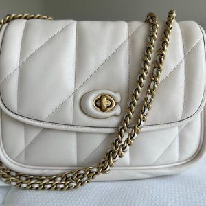 Pillow Madison Shoulder Bag With Quilting Brass/Chalk